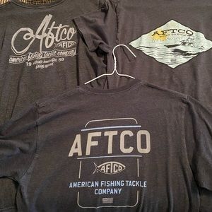 Lot of 3 Men’s Aftco t-shirts outdoors/fishing ~ size small